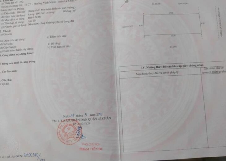 Đất 106m2, ngang 6m, đường 5m, Giá 5 tỉ tại Võ Nguyên Giáp, gần THPT Lê Chân