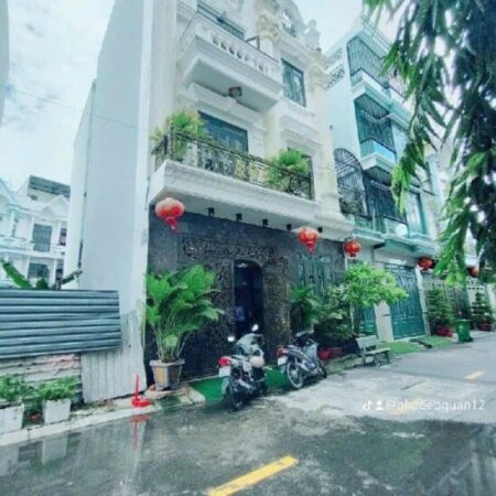 Nhà 4 tầng đường HIỆP THÀNH 43, phường HT, Q12, dt 63m2 (7mx9m) Hẻm 8m. Giá 6,45Tỷ