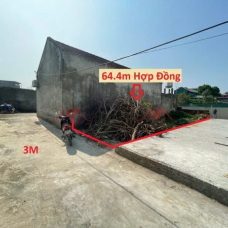 GIÁ 2,5 TỶ ĐẤT TẠI HỢP ĐỒNG-CHƯƠNG MỸ D/T:64,4M GIÁ 2,5 TỶ ĐẤT TẠI HỢP ĐỒNG-CHƯƠNG MỸ D/T:64,4M