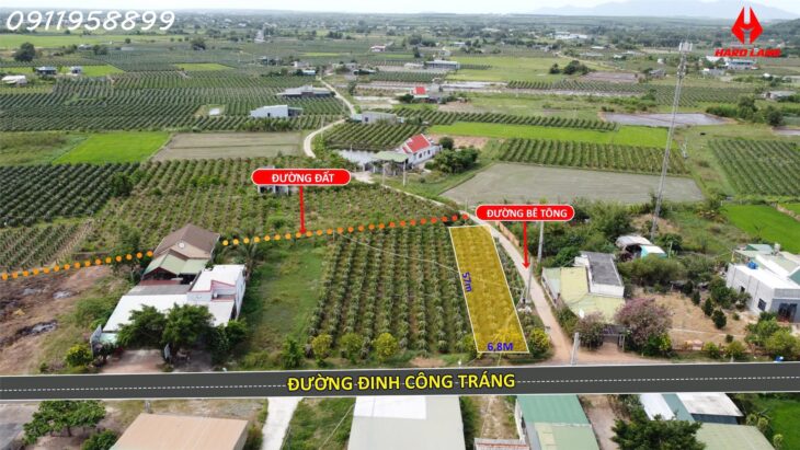 Bán 579m2 đất thổ cư 3 mặt tiền Đinh Công Tráng, thị xã LaGi gần Biển giảm giá 40%