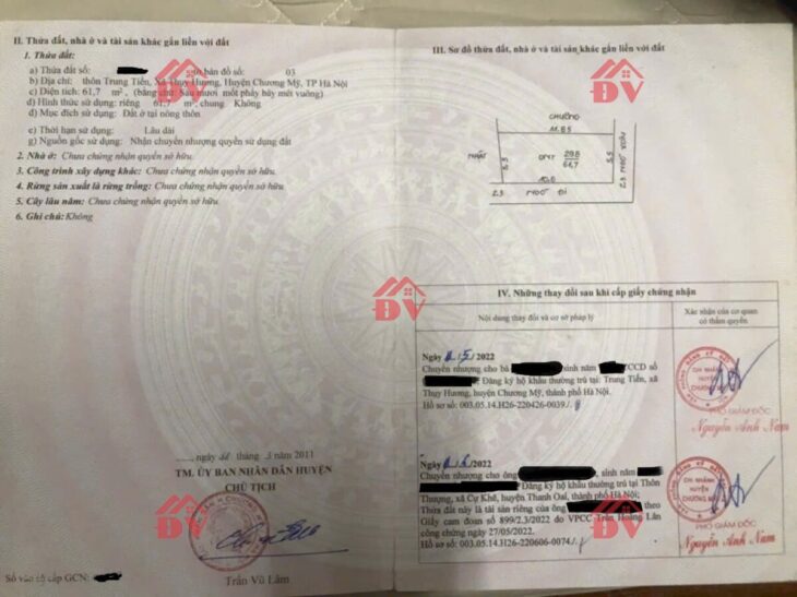 SIÊU PHẨM GIÁ 2,1 TỶ ĐÂT TẠI THỤY HƯƠNG-CHƯƠNG MỸ D/T:61,7M