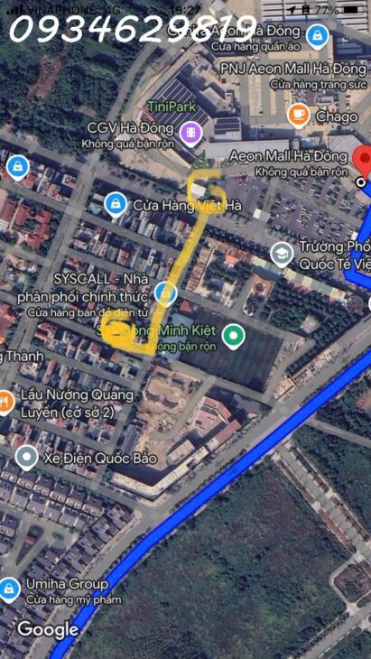 Bán đất liền kề KĐT AEON Dương Nội Hà Đông