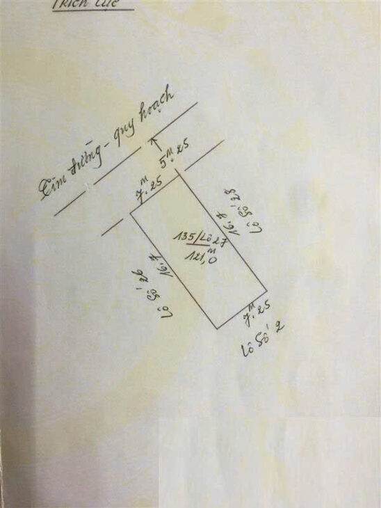 Đất Biệt thự 121m2, ngang 7m, đường 11m, khu phân lô 788 Thiên Lôi – Vĩnh Niệm