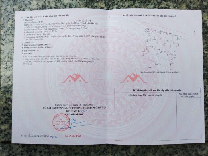 SIÊU PHẨM GIÁ 3,6 TỶ ĐẤT TẠI ĐỒNG MAI-HÀ ĐÔNG D/T:56M