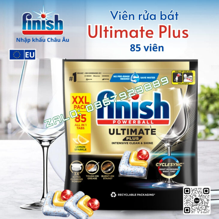 VIÊN RỬA BÁT FINISH ULTIMATE PLUS – 16 TÍNH NĂNG SIÊU CAO CẤP