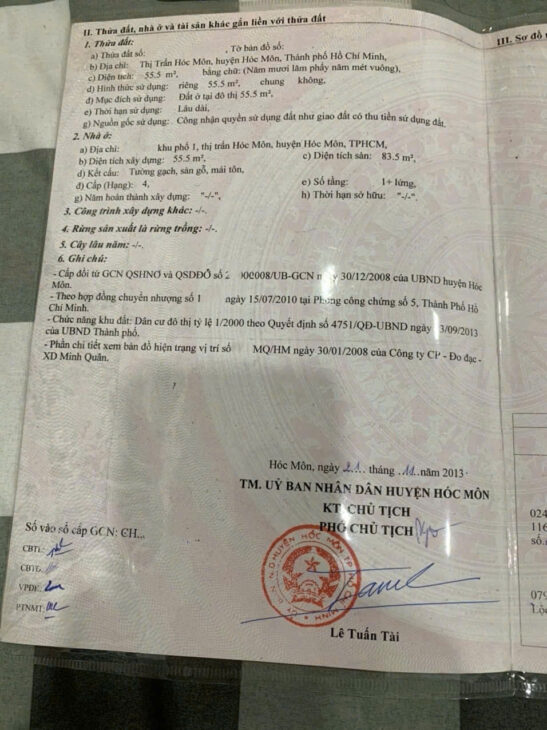 CẦN BÁN GẤP NHÀ HẺM 6M LÊ THỊ RI, TRUNG TÂM THỊ TRẤN HÓC MÔN, SHR KHÔNG QH, 55M2 2 TẦNG 3 PN NỞ HẬU