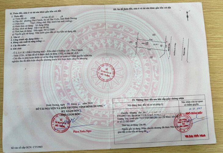 Cần bán đất mặt tiền đường nhựa 13m gần KCN Vsip 2 đối diện trường học cấp 1, cấp 2 phú chánh