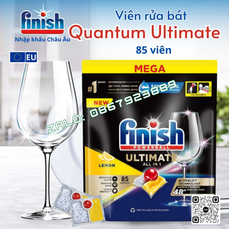 VIÊN RỬA BÁT FINISH NHẬP KHẨU CHÂU ÂU CHÍNH HÃNG, UY TÍN, CHẤT LƯỢNG