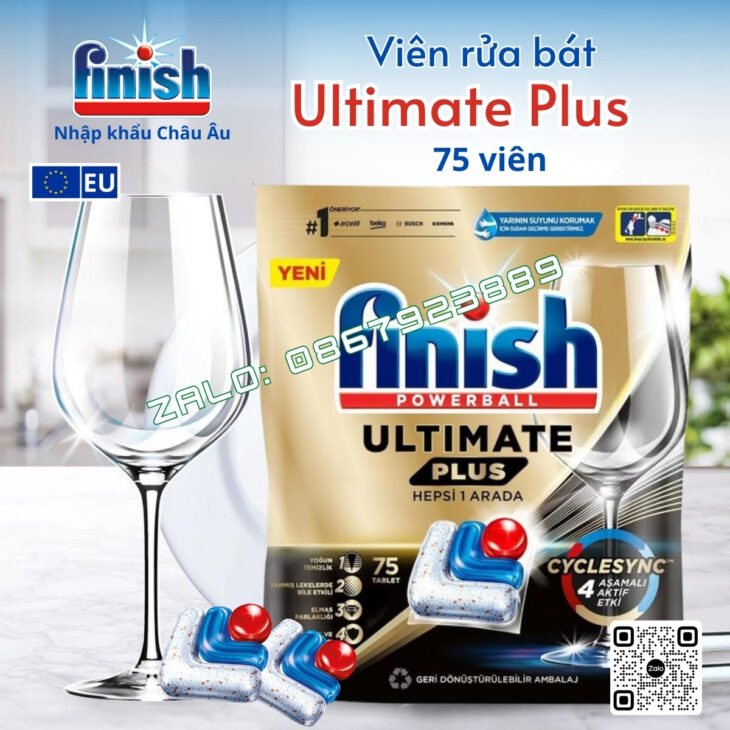 VIÊN RỬA BÁT FINISH NHẬP KHẨU CHÂU ÂU CHÍNH HÃNG, UY TÍN, CHẤT LƯỢNG