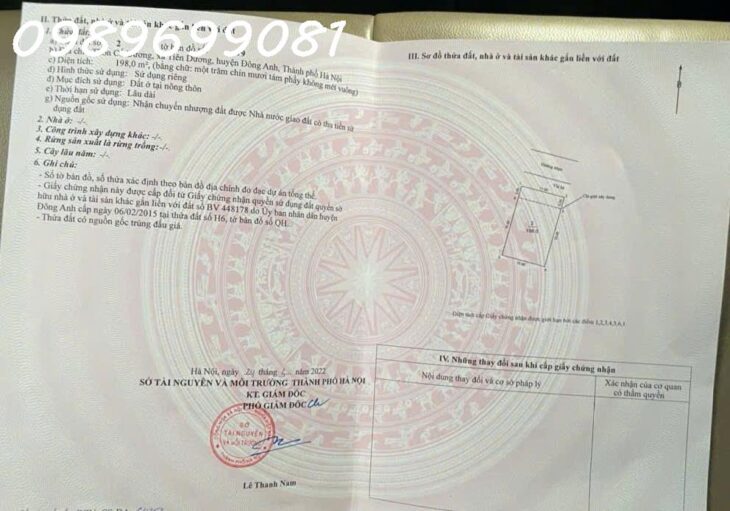 BÁN ĐẤT BIỆT THỰ KHU ĐÔ THỊ CỔ DƯƠNG TIÊN DƯƠNG ĐÔNG ANH MẶT ĐƯỜNG 30M KINH DOANH ĐỈNH