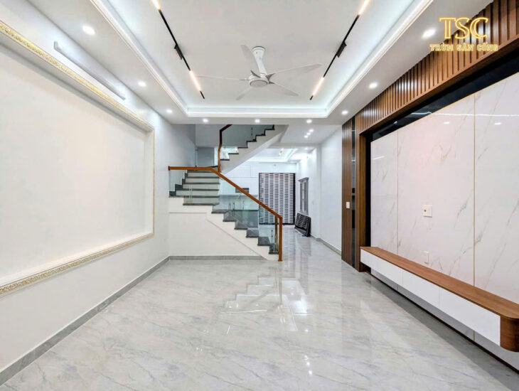 Nhà Trực Cát, 66m 4 tầng, độc lập, sân cổng riêng, mới tinh, Giá 4.35 tỉ, sát mặt đường