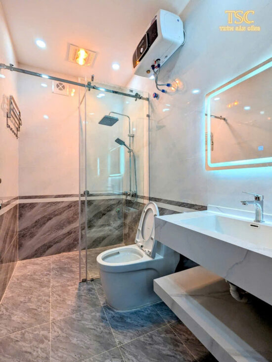 Nhà Trực Cát, 66m 4 tầng, độc lập, sân cổng riêng, mới tinh, Giá 4.35 tỉ, sát mặt đường