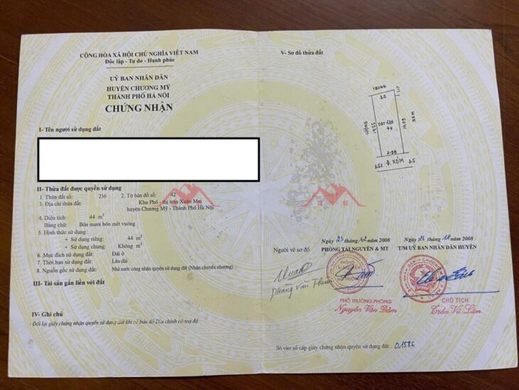 SIÊU PHẨM GIÁ 1,870 TỶ ĐẤT TẠI TT XUÂN MAI-CHƯƠNG MỸ D/T:44M