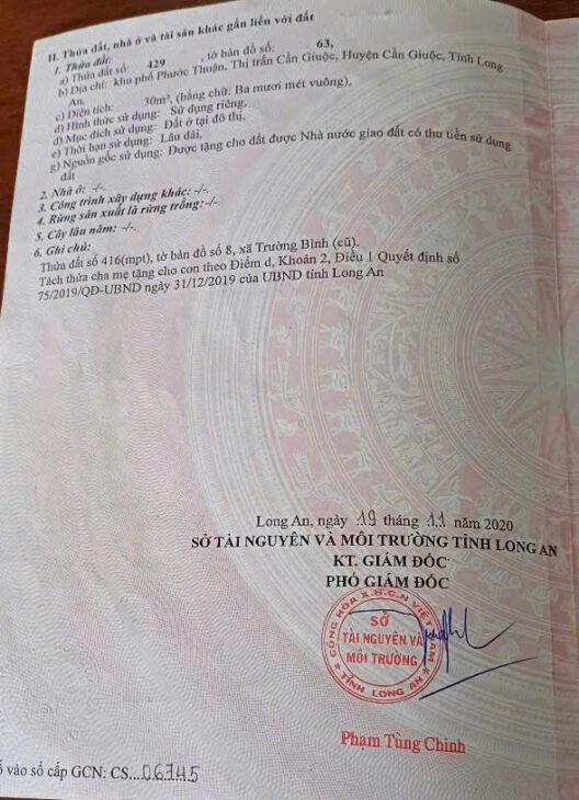 SỞ HỮU NHÀ ĐẸP CHÍNH CHỦ – GIÁ Tốt – Vị Trí Tại : Khu Phố Phước Thuận – Thị Trấn Cần Giuộc – Tỉnh