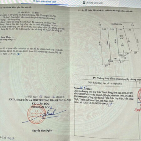 ĐẤT CHÍNH CHỦ – GIÁ TỐT – Vị Trí Đẹp Tại Xóm Xá, TT Chúc Sơn, Chương Mỹ, TPHN