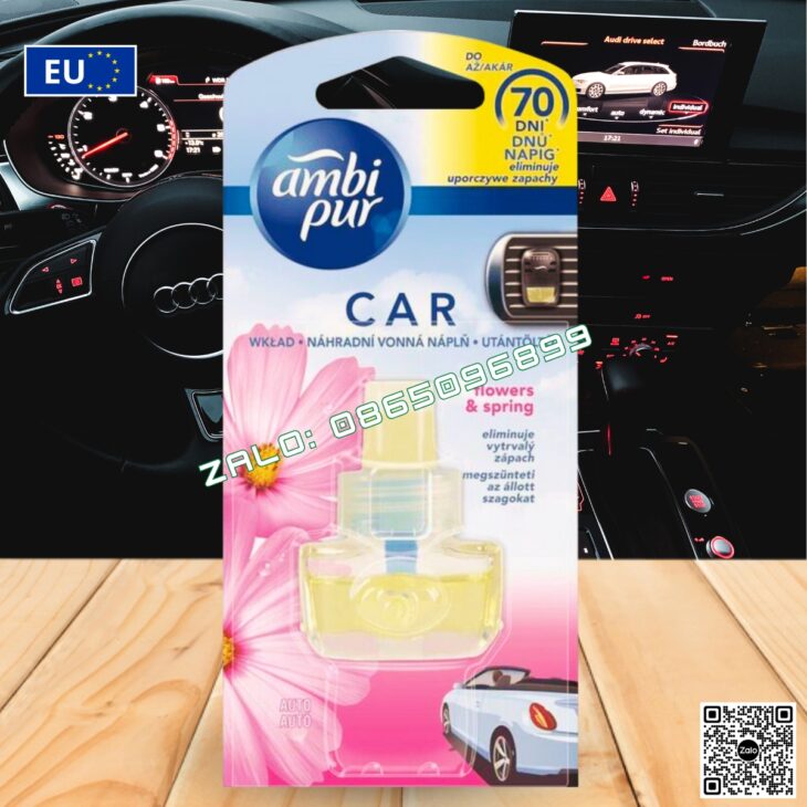 TINH DẦU THƠM Ô TÔ CAO CẤP AMBI PUR 7ml, CÀI CỬA GIÓ, HỖ TRỢ KHỬ MÙI Ô TÔ, NHẬP KHẨU CHÂU ÂU