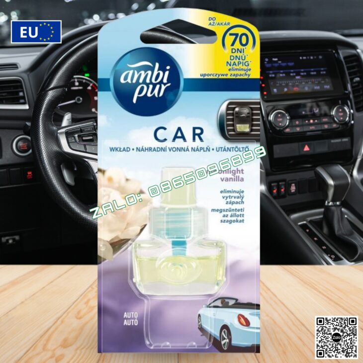 TINH DẦU THƠM Ô TÔ CAO CẤP AMBI PUR 7ml, CÀI CỬA GIÓ, HỖ TRỢ KHỬ MÙI Ô TÔ, NHẬP KHẨU CHÂU ÂU