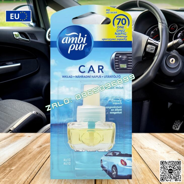 TINH DẦU THƠM Ô TÔ CAO CẤP AMBI PUR 7ml, CÀI CỬA GIÓ, HỖ TRỢ KHỬ MÙI Ô TÔ, NHẬP KHẨU CHÂU ÂU