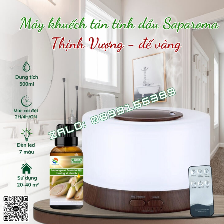 MÁY PHUN SƯƠNG SAPAROMA, XÔNG TINH DẦU THƠM PHÒNG, BÙ ẨM, XUA ĐUỔI MUỖI, CÔN TRÙNG