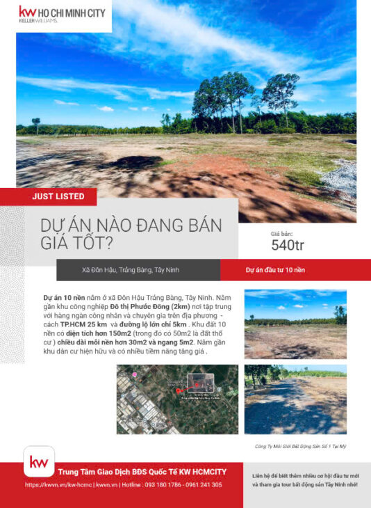 ????CƠ HỘI SỞ HỮU ĐẤT NỀN GÒ DẦU, TÂY NINH – GIÁ CHỈ 540 TRIỆU – ĐẦU TƯ SINH LỜI CAO!