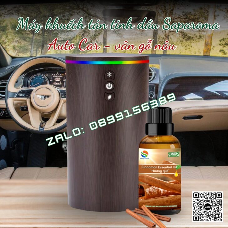 Máy khuếch tán tinh dầu phun sương tạo độ ẩm, hỗ trợ khử mùi ô tô, bàn làm việc, đèn Led 7 màu