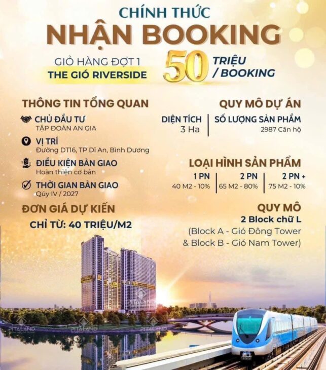 THE GIÓ RIVERSIDE Căn hộ cao cấp ven sông cạnh Vinhomes Giá chỉ từ 1.6 tỷ
