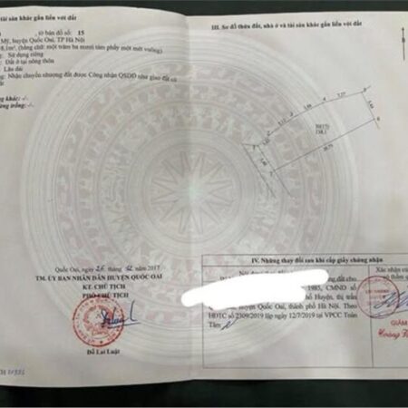 ĐẤT THỔ CƯ QUỐC OAI – 138m2 – CƠ HỘI ĐẦU TƯ KHÔNG THỂ BỎ LỠ!