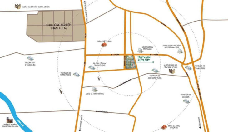 Đất sỏ đỏ KĐT Tân Thanh Elite City cạnh đường 68m, gần khu hành chính huyện