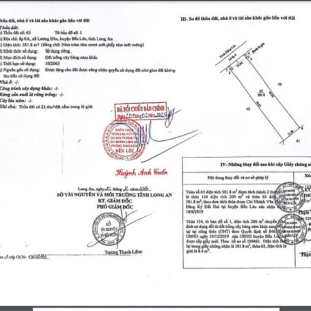 Chính chủ cần bán đất Ấp 6A- Xã Lương Hoà- Huyện Bến Lức – Long An