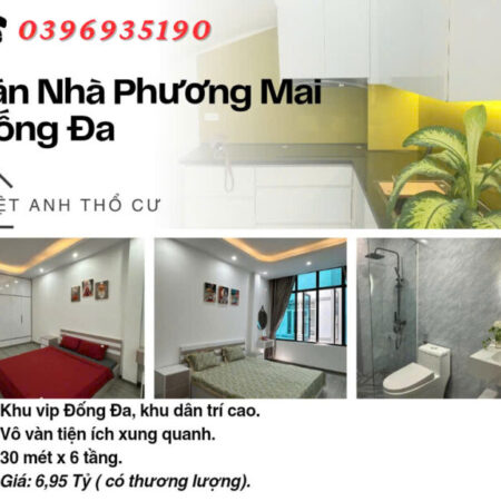 Bán nhà Phố Phương Mai_Nhà Đẹp Ở Ngay_Căn Lô Góc Thoáng Sáng_30mx6T_Giá: 6.95 Tỷ_Lh: 0396935190.