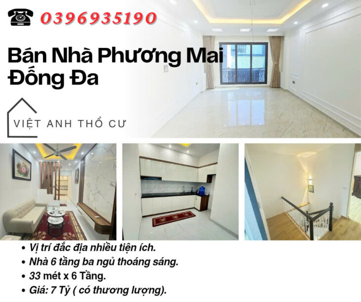 Bán nhà Phố Phương Mai_Khu Dân Trí Cao_Ba Gác Đỗ Cửa_33mx6T_Giá: 7 Tỷ_Lh: 0396935190.