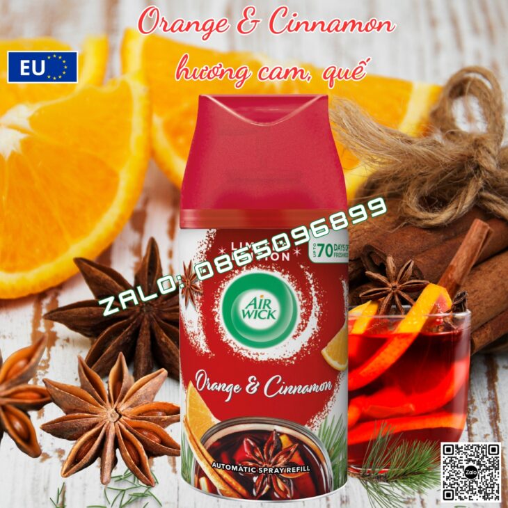 BÌNH XỊT TINH DẦU THIÊN NHIÊN AIR WICK 250ml, THƠM PHÒNG, HỖ TRỢ KHỬ MÙI, NHẬP KHẨU CHÂU ÂU
