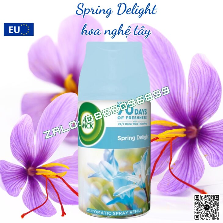 BÌNH XỊT TINH DẦU THIÊN NHIÊN AIR WICK 250ml, THƠM PHÒNG, HỖ TRỢ KHỬ MÙI, NHẬP KHẨU CHÂU ÂU