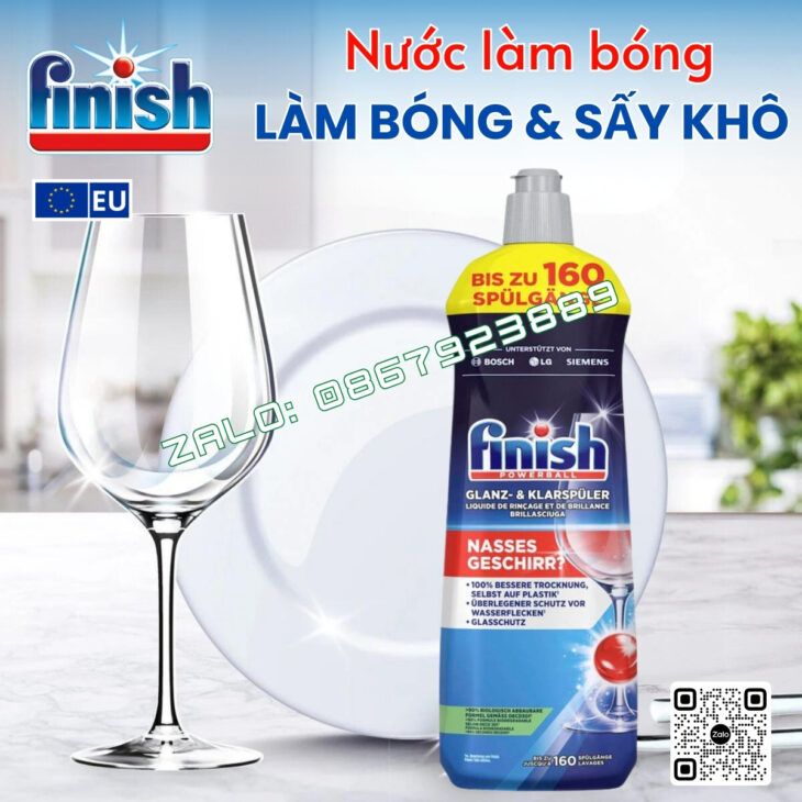 Chất trợ rửa cho máy rửa bát (MUỐI + NƯỚC LÀM BÓNG) – Finish hãng chính hãng nhập khẩu Châu Âu