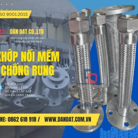 Khớp nối mềm kim loại nối bích, khớp nối mềm dẫn xăng dầu, khớp nối chống rung máy bơm