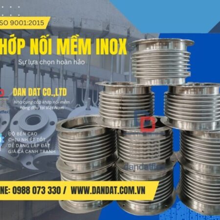 Khớp nối chống rung inox nối bích, khớp nối chống rung ống gió, khớp nối mềm rắc co inox