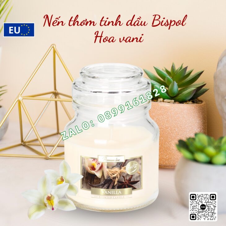 NẾN THƠM TINH DẦU CAO CẤP BISPOL 120g, THƠM PHÒNG DECOR TRANG TRÍ, HỖ TRỢ KHỬ MÙI, NHẬP KHẨU CHÂU ÂU