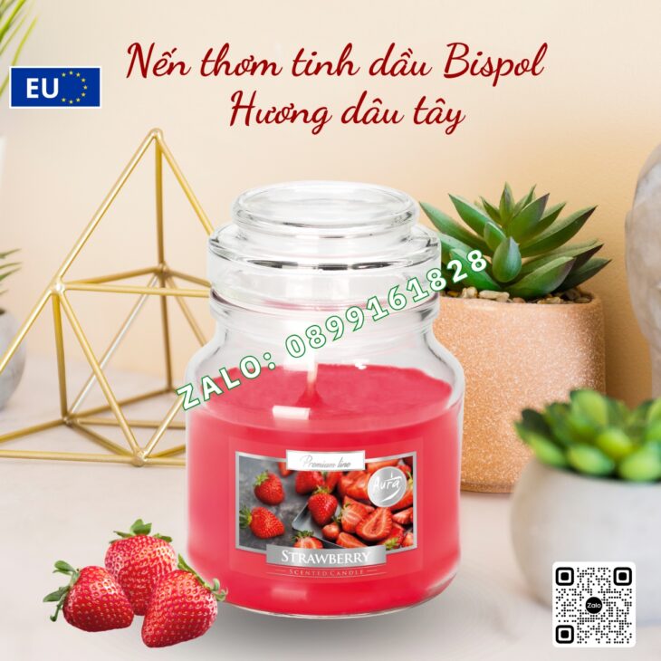 NẾN THƠM TINH DẦU CAO CẤP BISPOL 120g, THƠM PHÒNG DECOR TRANG TRÍ, HỖ TRỢ KHỬ MÙI, NHẬP KHẨU CHÂU ÂU