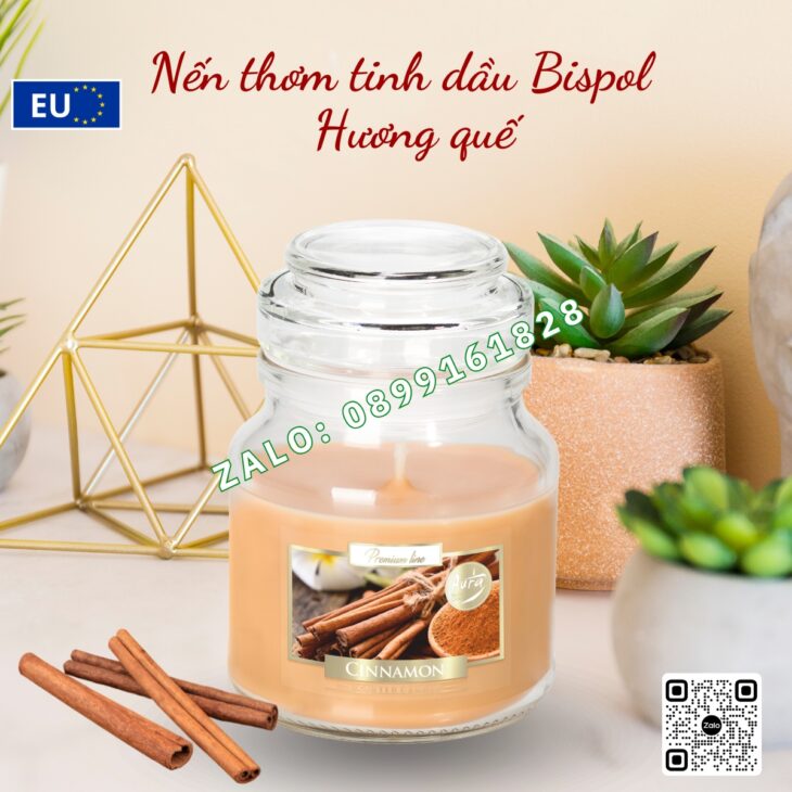 NẾN THƠM TINH DẦU CAO CẤP BISPOL 120g, THƠM PHÒNG DECOR TRANG TRÍ, HỖ TRỢ KHỬ MÙI, NHẬP KHẨU CHÂU ÂU