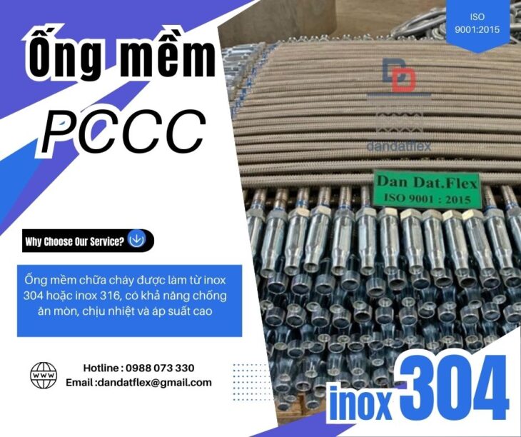 Ống nối đầu phun cứu hỏa, dây nối mềm đầu phun sprinkler, ống mềm PCCC, phụ kiện ống mềm chữa cháy