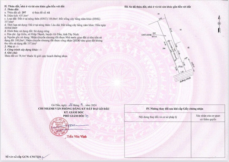 ???? BÁN LÔ ĐẤT VÀNG – ĐỐI DIỆN KCN HIỆP THẠNH, GÒ DẦU, TÂY NINH ????