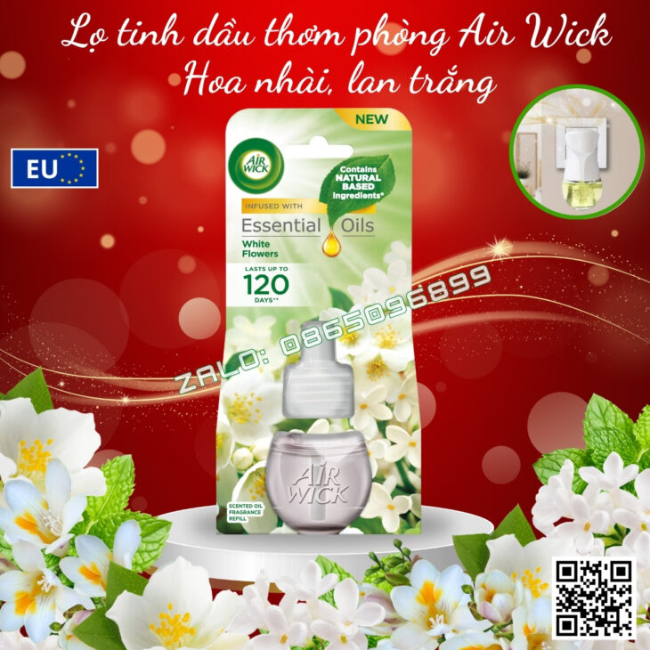 PHÒNG THƠM NHƯ KHÁCH SẠN – Lọ tinh dầu Air Wick 19ml, thơm phòng, hỗ trợ khử mùi, nhập khẩu EU