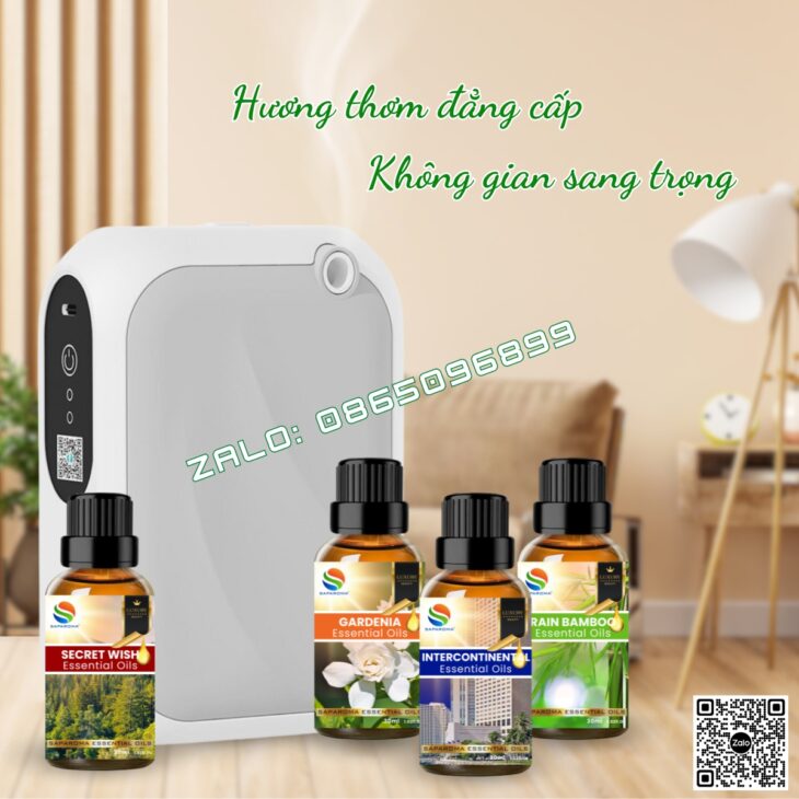 Tinh dầu nước hoa thơm phòng cao cấp Saparoma 5ml, hỗ trợ khử mùi, hương thơm sang trọng