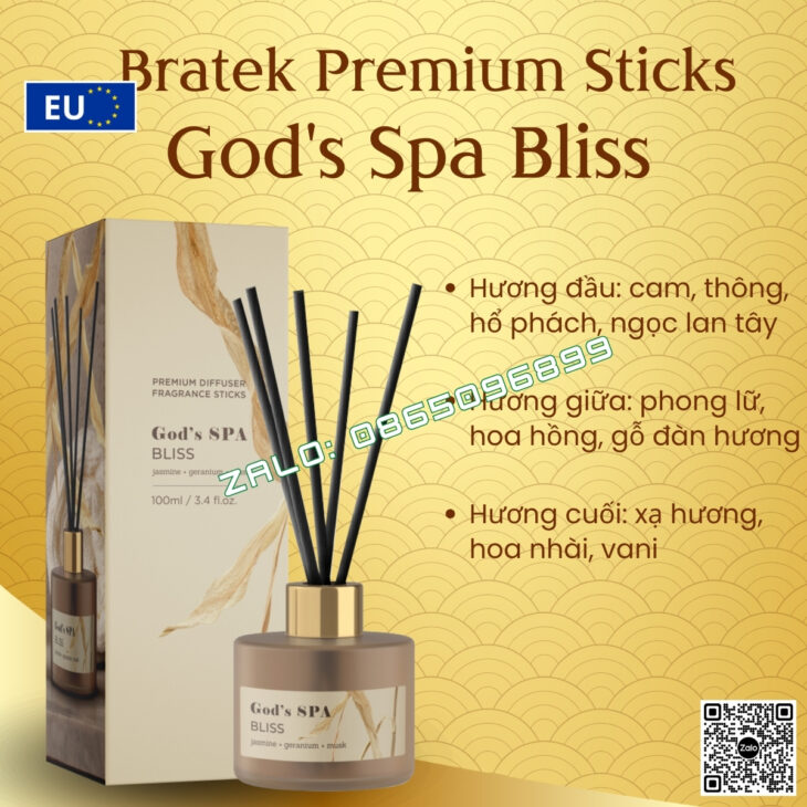 TINH DẦU KHUẾCH TÁN QUE MÂY BARTEK 100ml, THƠM PHÒNG, THƯ GIÃN, HỖ TRỢ KHỬ MÙI, NHẬP KHẨU CHÂU ÂU