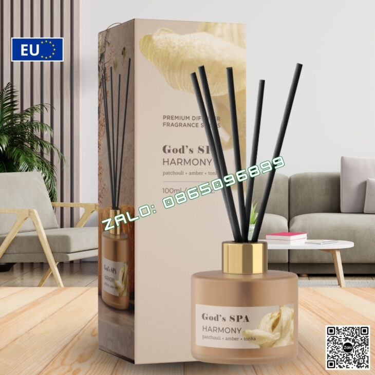 Bộ khuếch tán tinh dầu cao cấp Bartek 100ml, thơm phòng, hỗ trợ khử mùi, hàng chính hãng Châu Âu