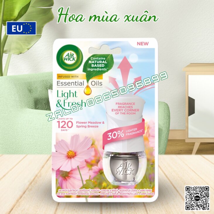 BỘ TINH DẦU CẮM ĐIỆN AIR WICK 19ML, KHUẾCH TÁN TỰ ĐỘNG, HỖ TRỢ KHỬ MÙI THƠM PHÒNG, NHẬP KHẨU CHÂU ÂU