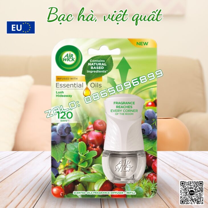 BỘ TINH DẦU CẮM ĐIỆN AIR WICK 19ML, KHUẾCH TÁN TỰ ĐỘNG, HỖ TRỢ KHỬ MÙI THƠM PHÒNG, NHẬP KHẨU CHÂU ÂU