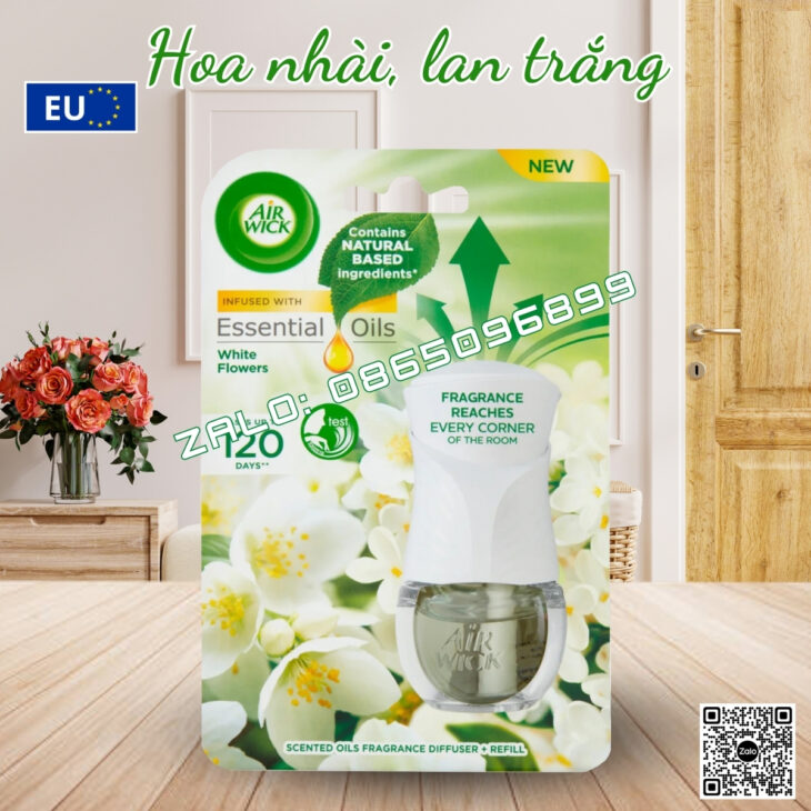 BỘ TINH DẦU CẮM ĐIỆN AIR WICK 19ML, KHUẾCH TÁN TỰ ĐỘNG, HỖ TRỢ KHỬ MÙI THƠM PHÒNG, NHẬP KHẨU CHÂU ÂU