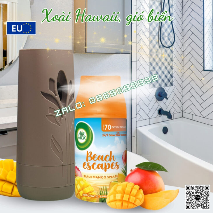TINH DẦU XỊT THƠM PHÒNG TỰ ĐỘNG AIR WICK 250ML, HỖ TRỢ KHỬ MÙI, NHẬP KHẨU CHÂU ÂU CHÍNH HÃNG