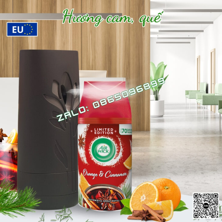 TINH DẦU XỊT TỰ ĐỘNG AIR WICK 250ml, BÍ QUYẾT NHÀ TẮM, TOILET LUÔN SẠCH THƠM NHƯ KHÁCH SẠN 5 SAO